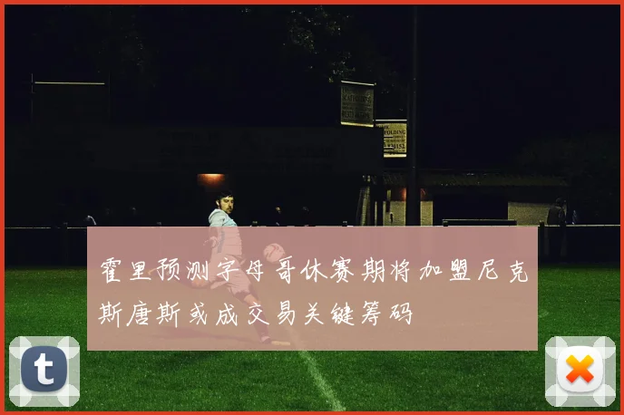 霍里预测字母哥休赛期将加盟尼克斯唐斯或成交易关键筹码